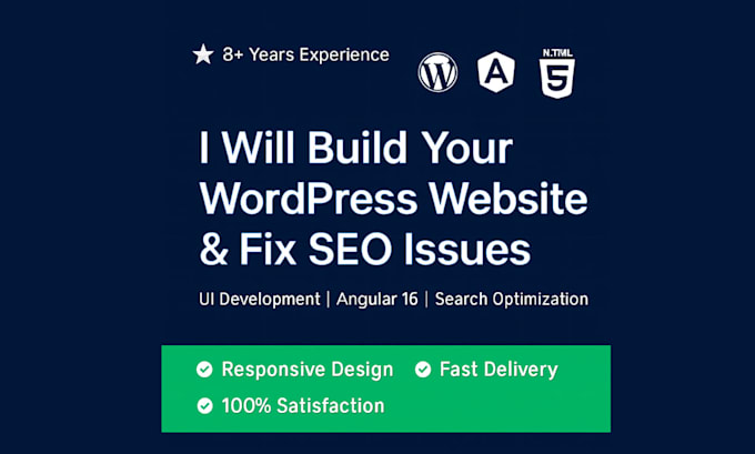 develop wordpress website, angular UI and fix SEO issues