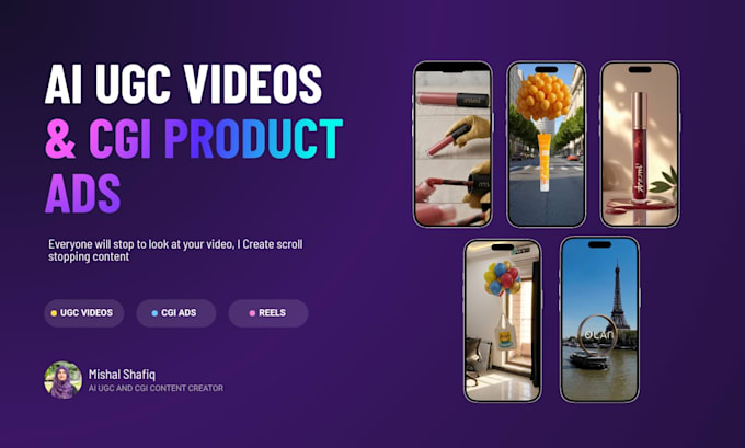 create ugc and cgi product video and ads