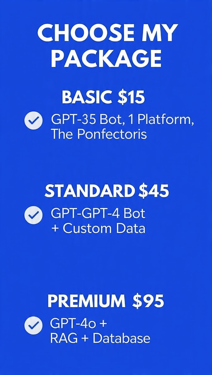 build ai chatbot, telegram bot or gpt tool in 24h