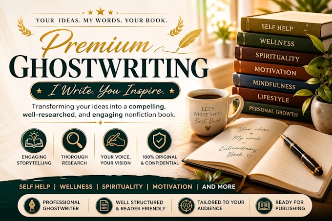 ghostwrite your self help, wellness, and spirituality book