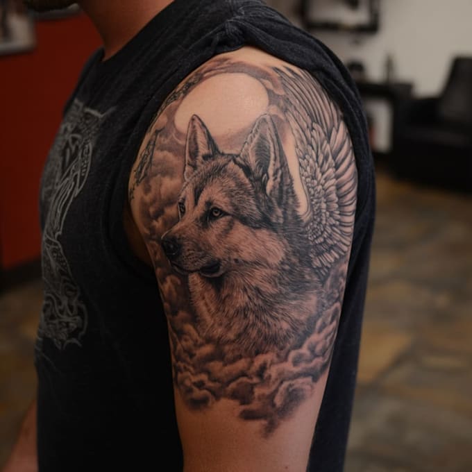 draw trash polka tattoo design