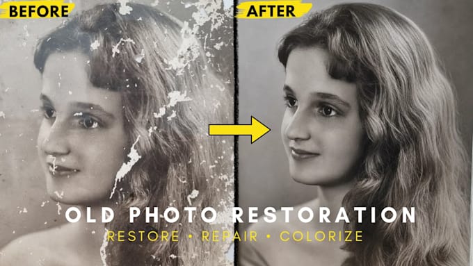 remove scratches, tears and stains from old photos