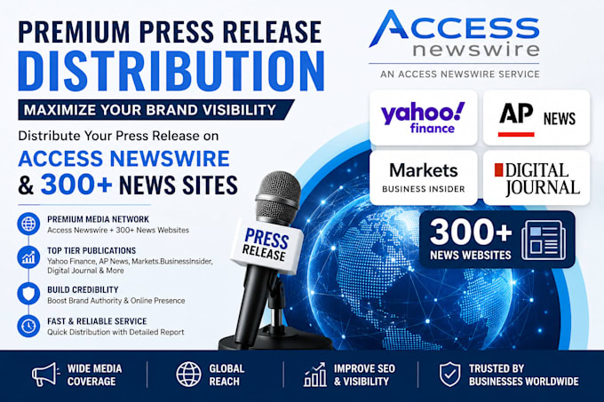 distribute press release via accesswire and 300 plus sites