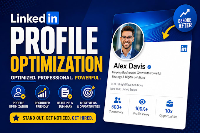 be your linkedin optimization expert and profile manager