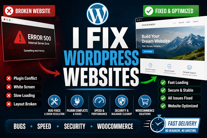 fix, speed up, or customize your wordpress website