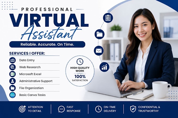 be your reliable virtual assistant for admin support excel
