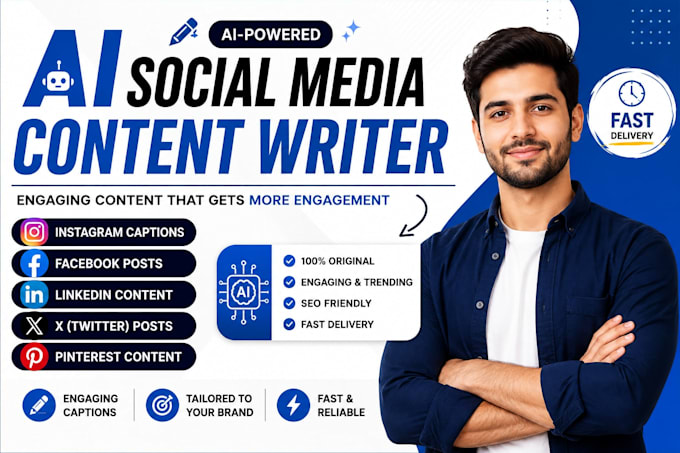 write ai powered social media captions and content