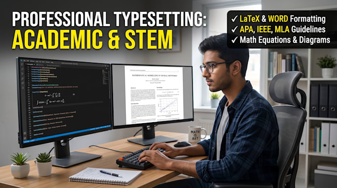 typeset and format your academic paper, dissertation, or stem journal article