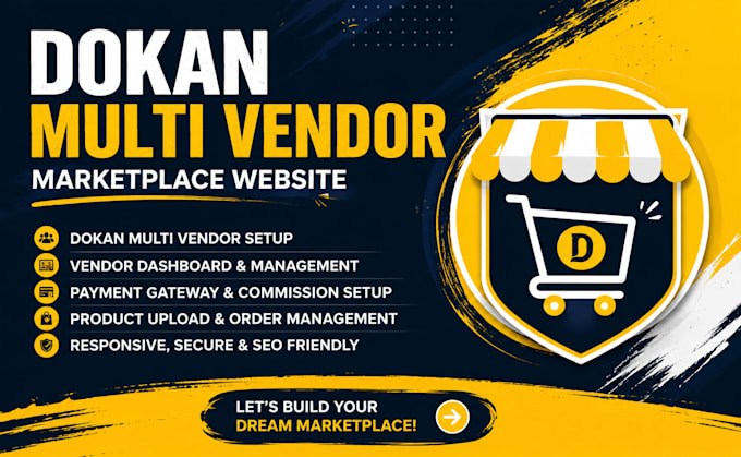 build dokan multi vendor ecommerce marketplace wordpress multivendor website