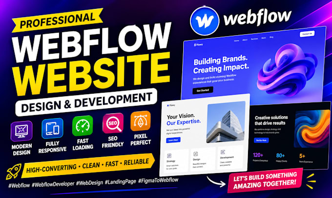 design, redesign, develop a responsive webflow website