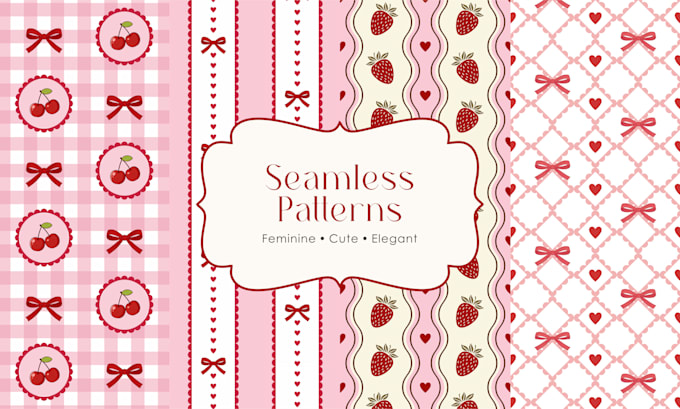 create seamless patterns for packaging, fabric and products