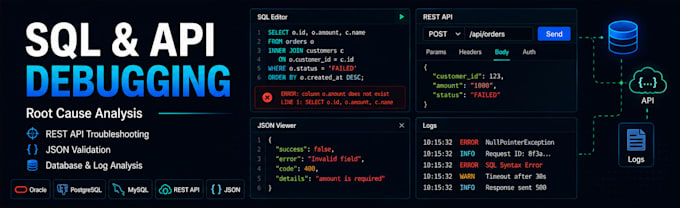 debug sql queries and rest API failures for your app