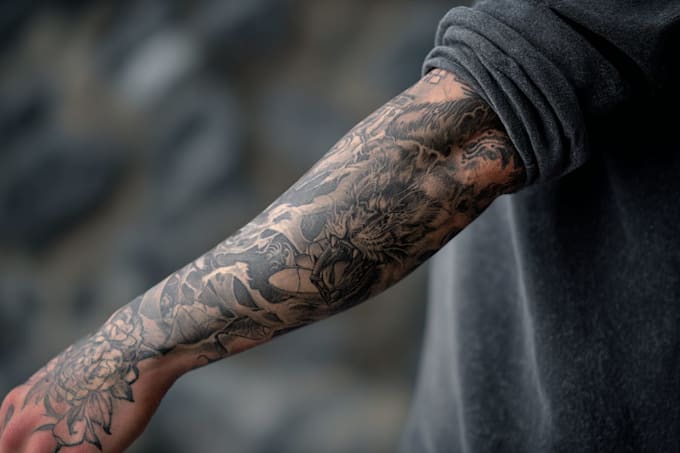 create a tattoo design of tattoo sleeve