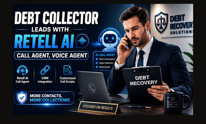 generate debt collector leads with retell ai voice agent, ai call agent