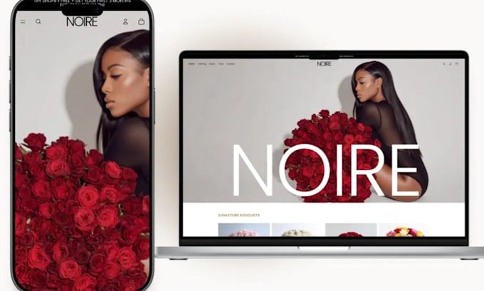 design a modern shopify store for florists and flower shops