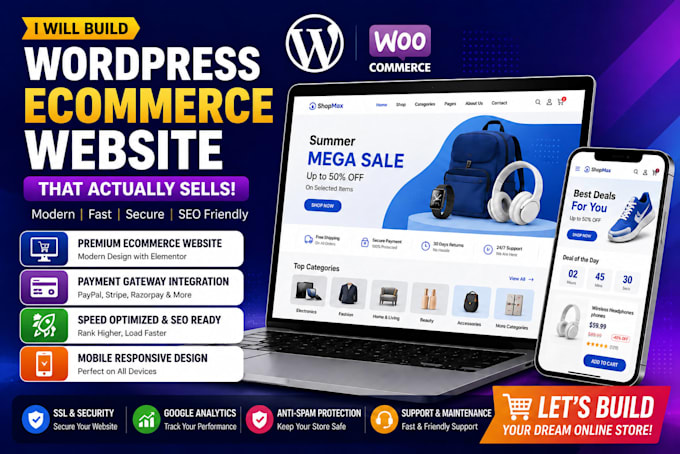 build a fda research peptide ecommerce website, woocommerce store and mobile app