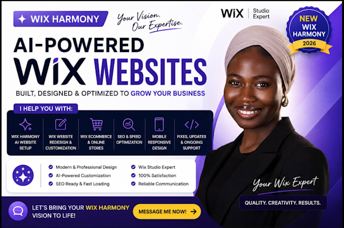 build or redesign your wix harmony ai website professionally