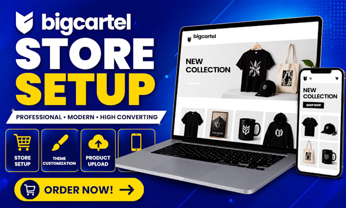 setup, design and optimize your big cartel online store