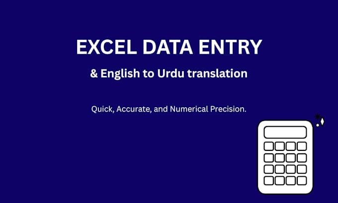 do professional excel data entry english to urdu translation