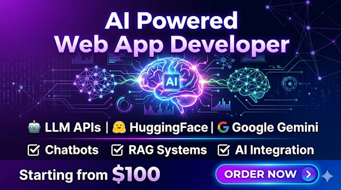 develop an ai powered web application using llm and rag