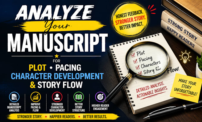 analyze your manuscript for plot pacing character development and story flow