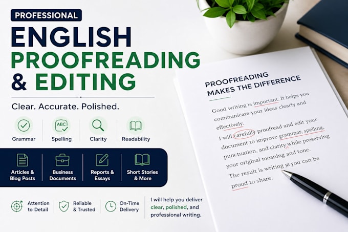 proofread and edit your english documents
