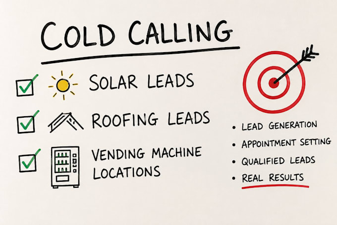 vending machine locator solar roofing cold calling appointment setting b2b calls