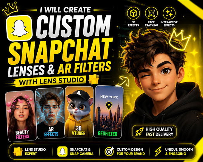 create custom snapchat lenses and ar filters with lens studio