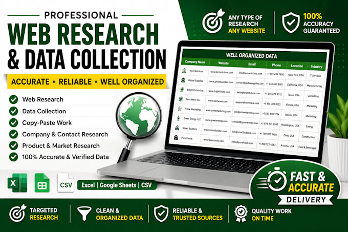 do web research and data collection