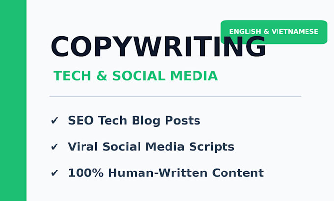 write engaging tech blog posts and social media copy