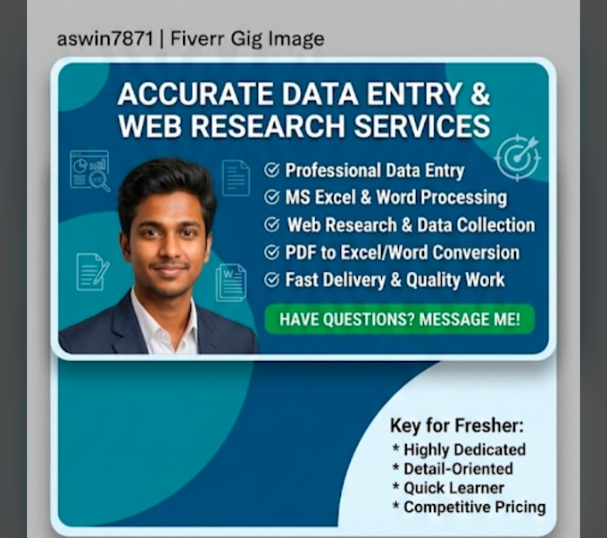 do professional data entry and copy paste work