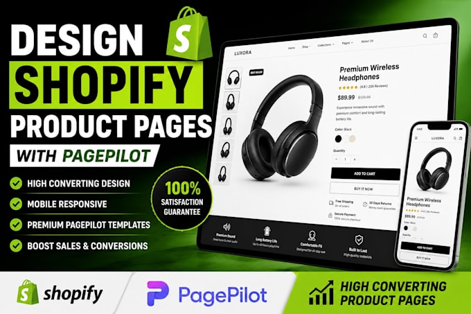 high converting shopify product page design with pagepilot