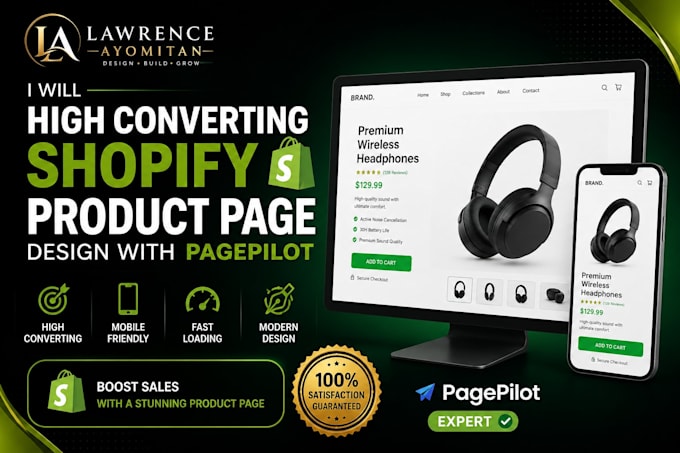 high converting shopify product page design with pagepilot