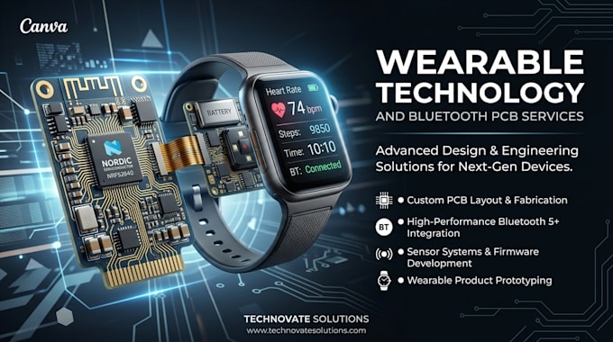 design wearable technology bluetooth pcb and embedded hardware