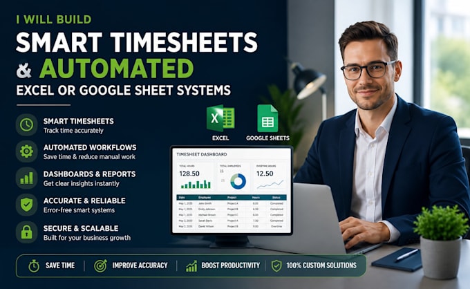 build smart timesheets appscript automated excel and google sheet systems