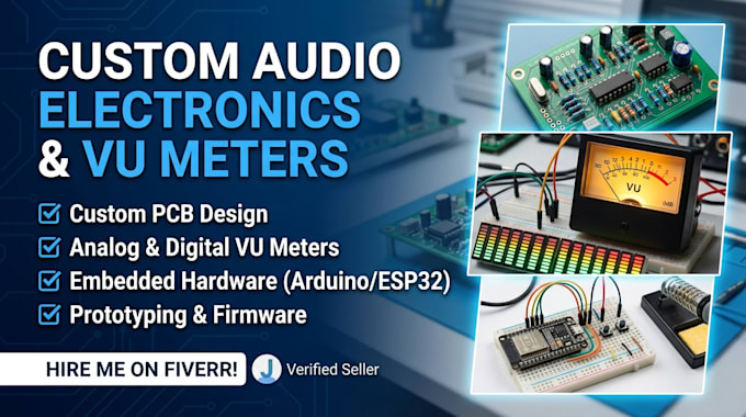 create custom audio electronics, vu meter and embedded hardware