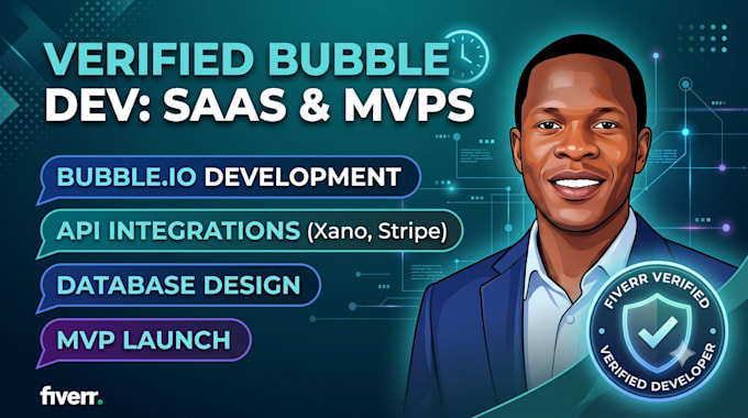 build your custom saas mvp, web application using bubble io