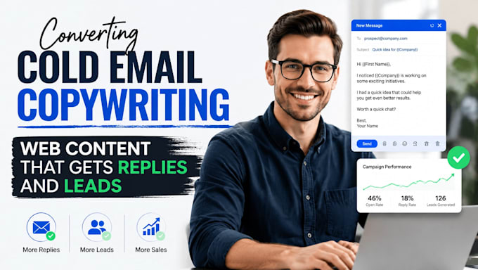 write converting cold email copywriting, web content that gets replies and leads
