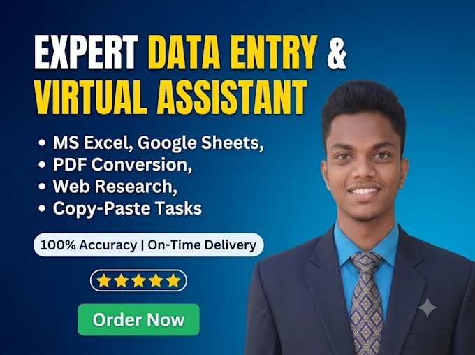 data entry, copy paste, data scraping, pdf to excel data entry