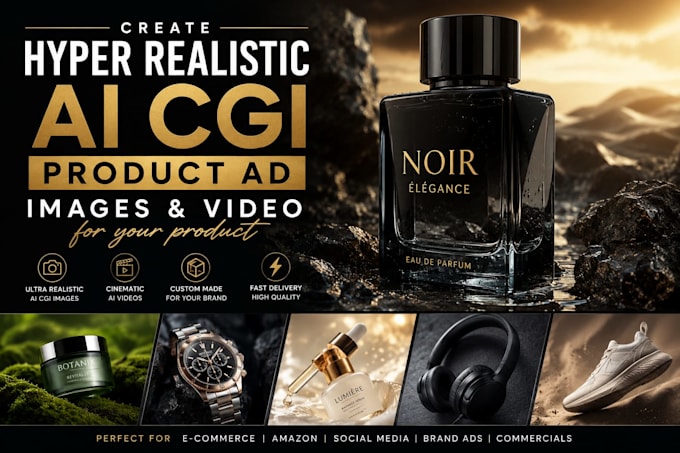 create hyper realistic ai cgi product ad images and video for your product