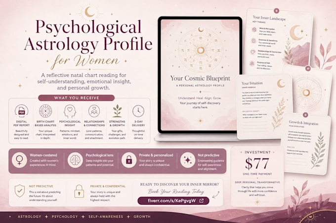 create a psychological astrology profile for women
