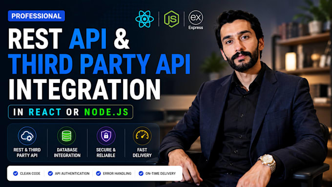 integrate rest API and third party API in react node js