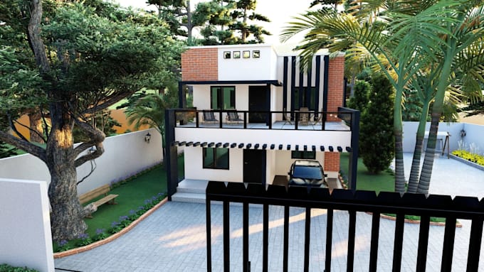 3d architectural rendering for interior exterior landscape and building design