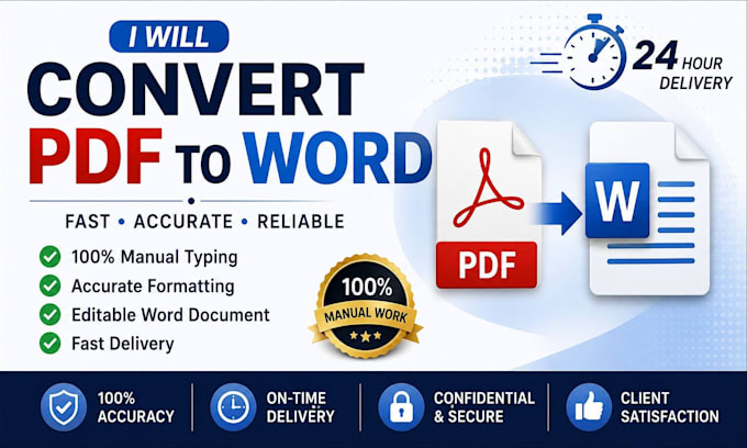 convert PDF to word manually and accurately