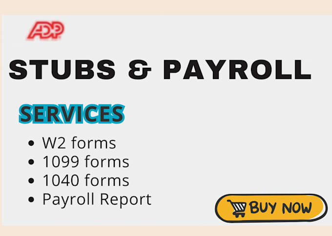 prepare stubs, payroll reports, form w3, w2 and form 1099