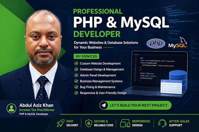 develop a dynamic PHP and mysql database website