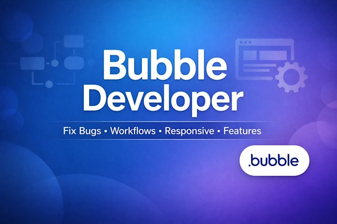 build bubble web app, fix bugs, integrate api and create mvp