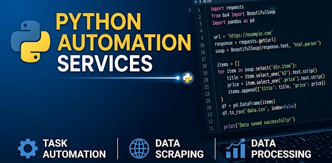 write a python script for automation and data processing