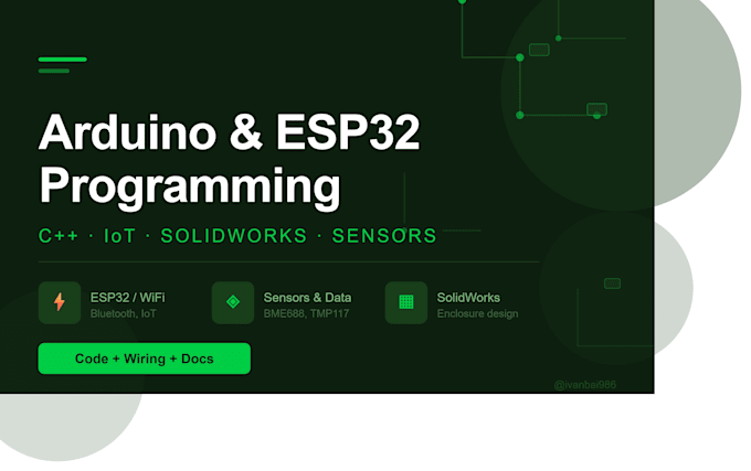 program your arduino esp32 or solidworks embedded project