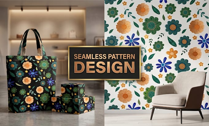 design seamless repeat patterns, surface patterns and textile designs